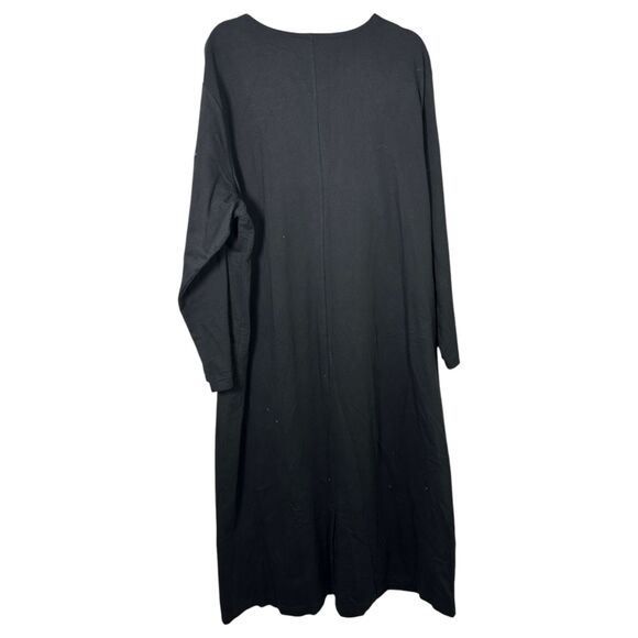 The Quacker Factory Vintage Winter Snowman Cotton Shift Shirt Dress Black 3X NEW - Picture 4 of 5